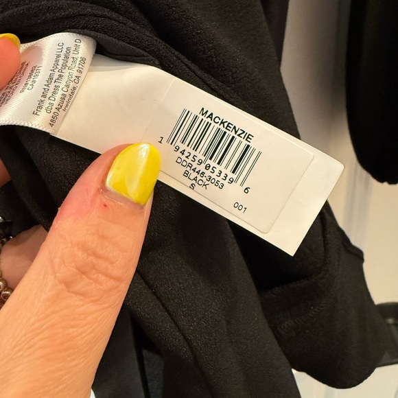 Dress the Population Mackenzie Back Twist Mini Dress Little Black Dress Small - Picture 11 of 11